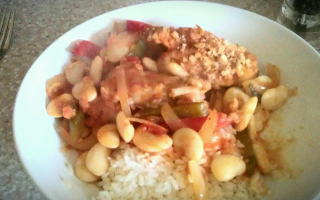 Tuscan Chicken with rice and beans