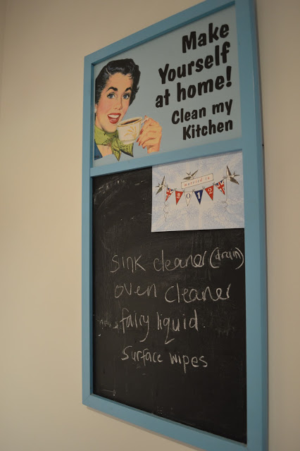 Retro 1950s kitchen chalk board