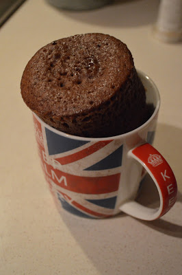 Chocolate and Salted Caramel mug cake 