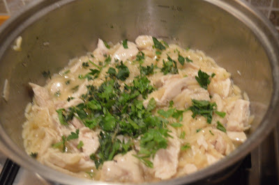 Fresh herbs - chicken and orzo one pot