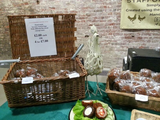 Eggs on display at Calke Abbey Fine Food Fair