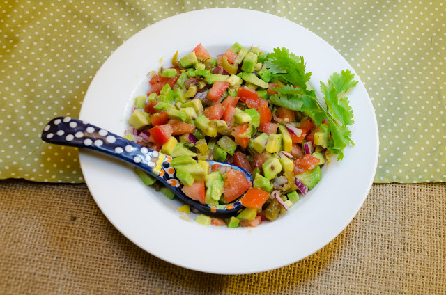 homemade avocado and chilli salsa